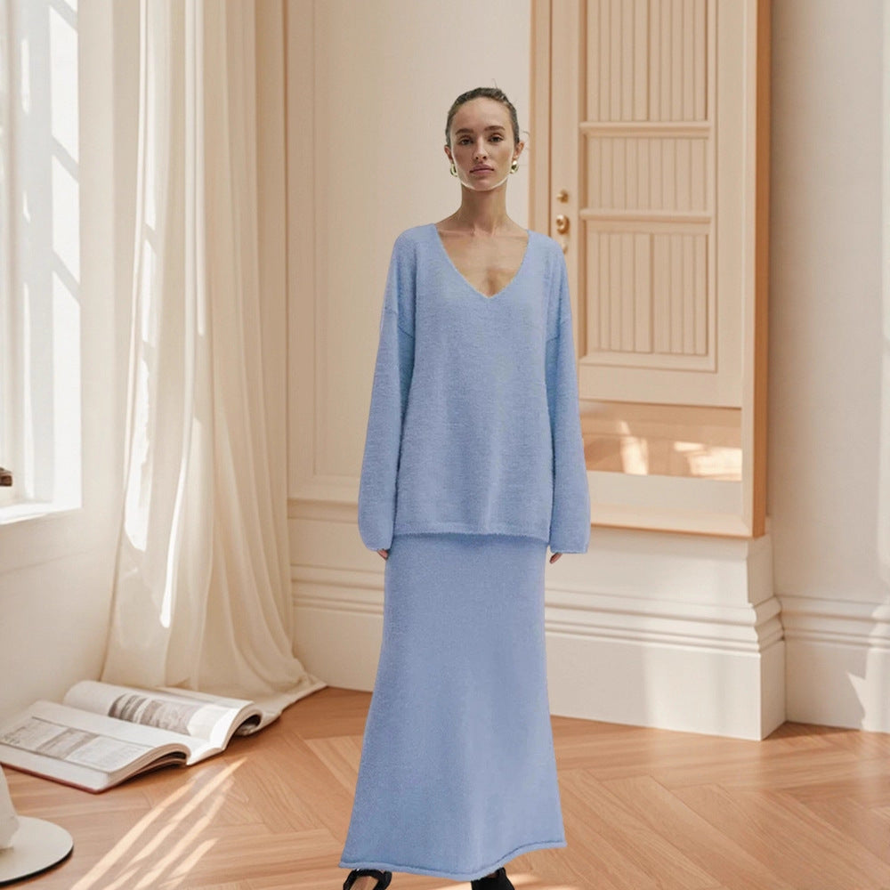 Damer Oversized Stickad tröja med hög midja och sidnaht Mirla-Eva Jonsson