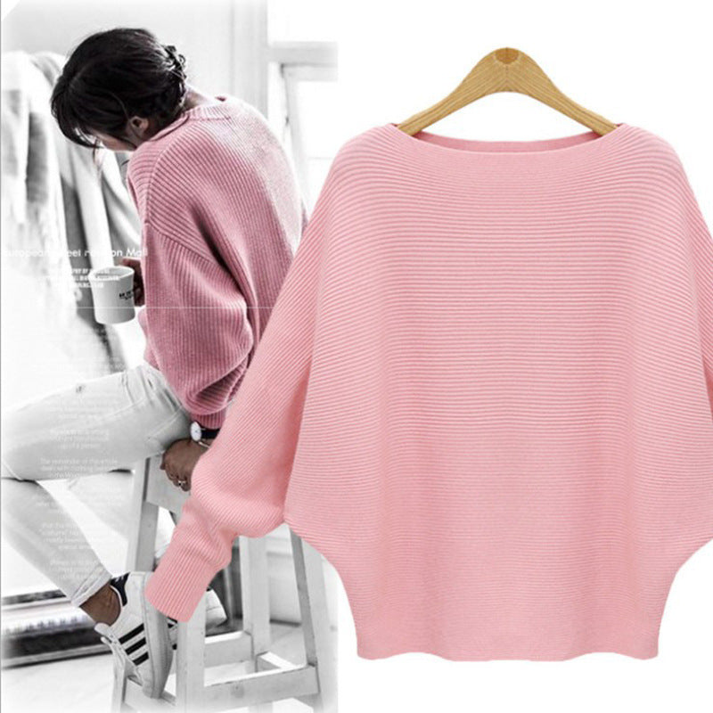 Damer Oversized Stickad tröja med off-shoulder design och avslappnad passform Eva Jonsson-Eva Jonsson
