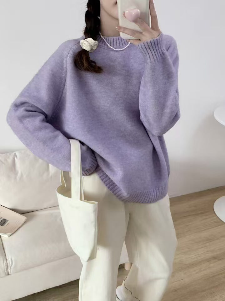 Damer Oversized Stickad tröja med vid skärning och mjukt flödande material Mirla-Eva Jonsson