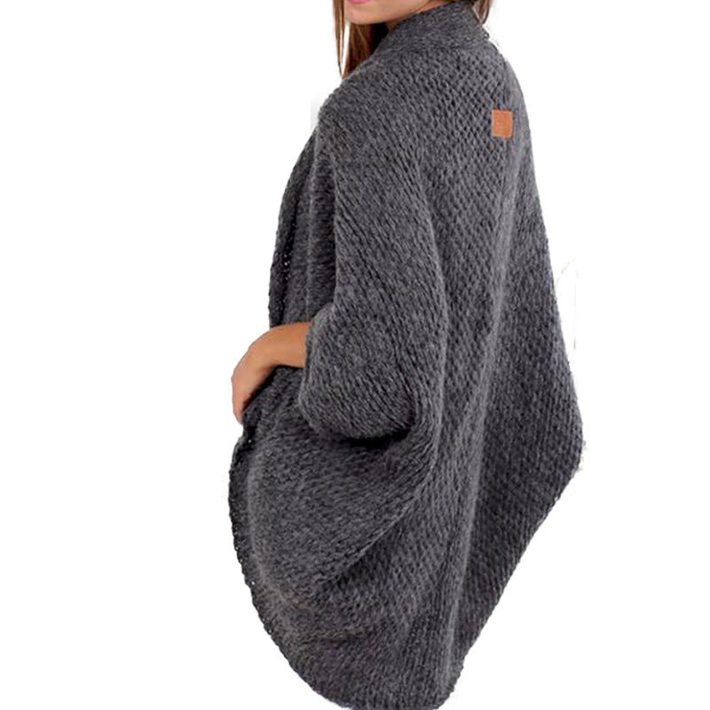 Damer Oversized Stickponcho Mirla-Eva Jonsson