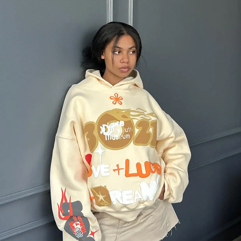 Damer Oversized Streetwear Hoodie Mirla-Eva Jonsson
