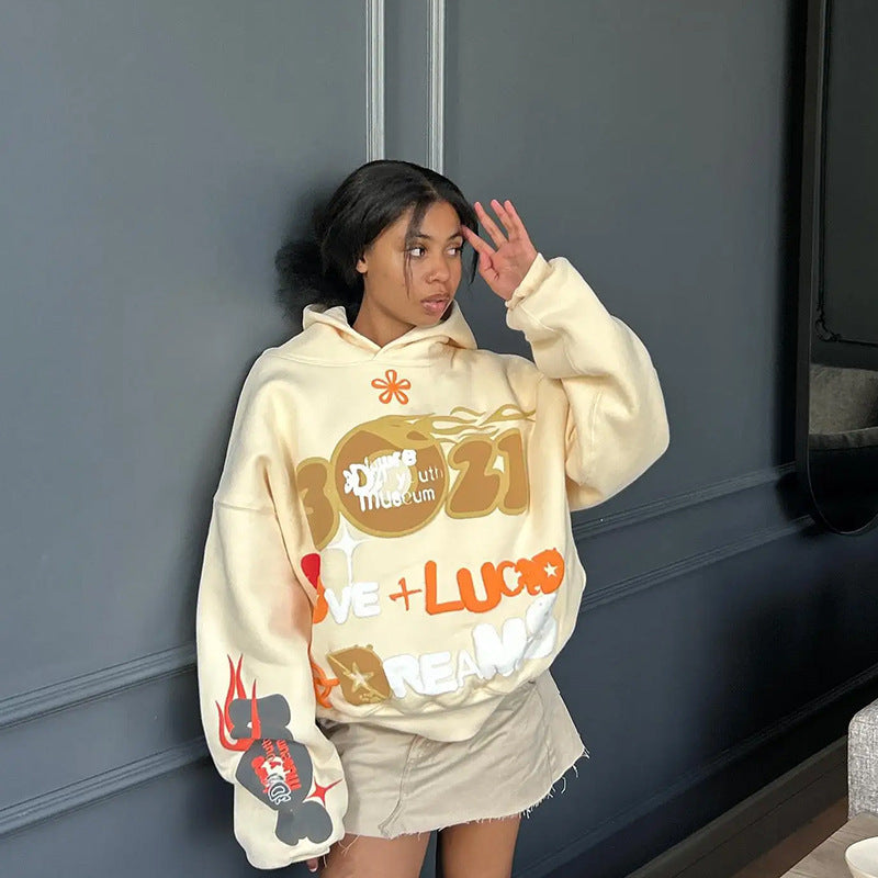 Damer Oversized Streetwear Hoodie Mirla-Eva Jonsson