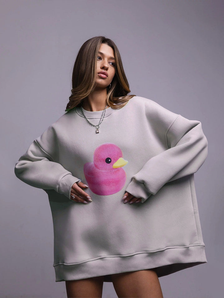 Damer Oversized Sweater med Bunny-Print Mirla-Eva Jonsson