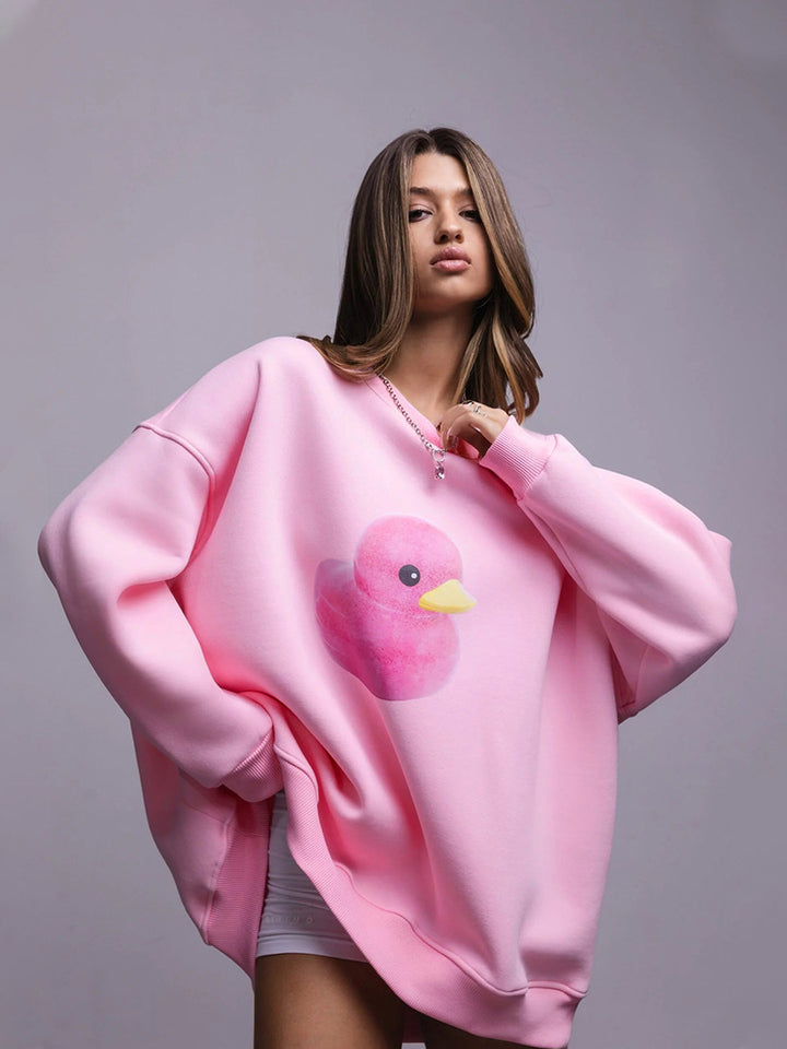 Damer Oversized Sweater med Bunny-Print Mirla-Eva Jonsson