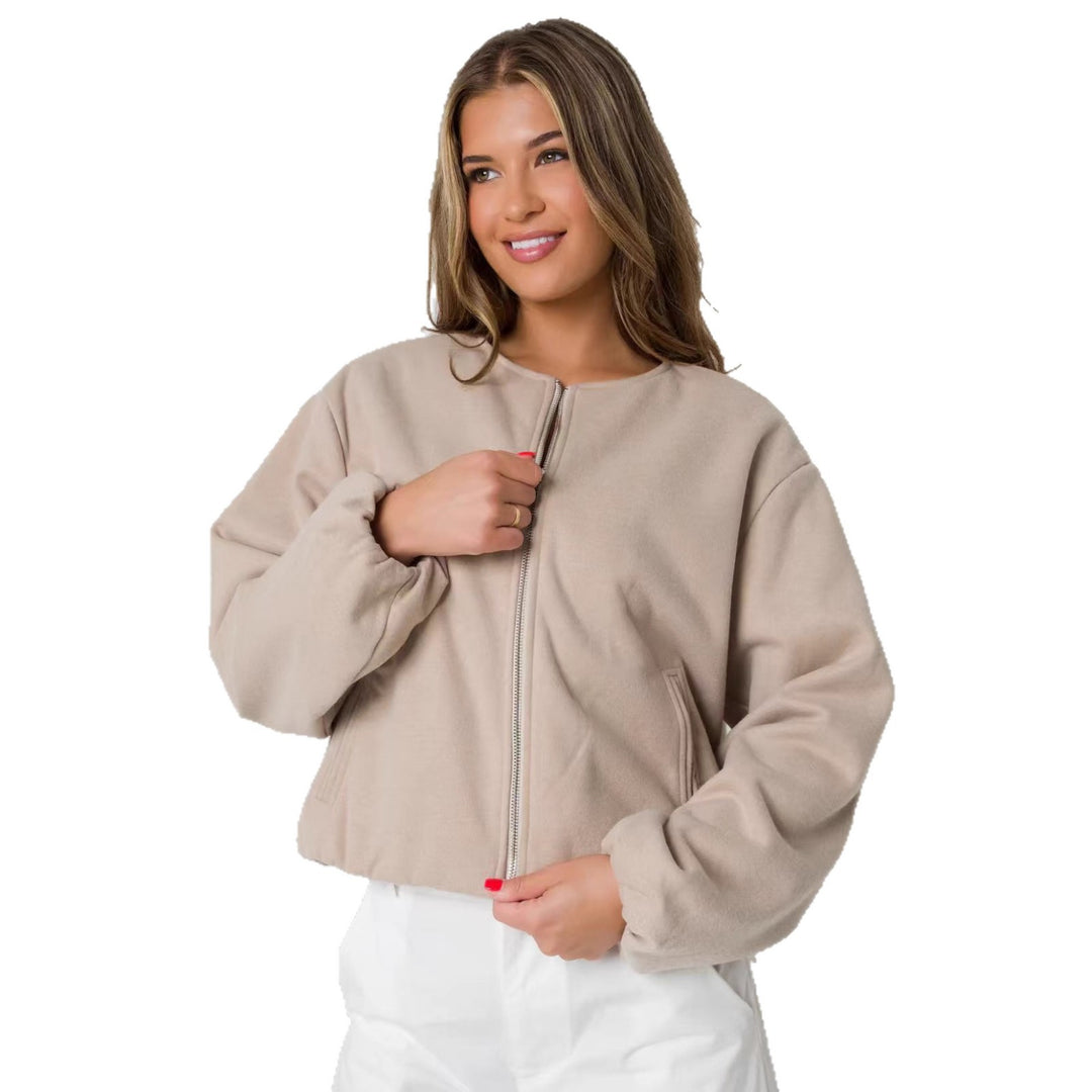 Damer Oversized Sweatjacka med avslappnad passform och blank yta Eva Jonsson-Eva Jonsson