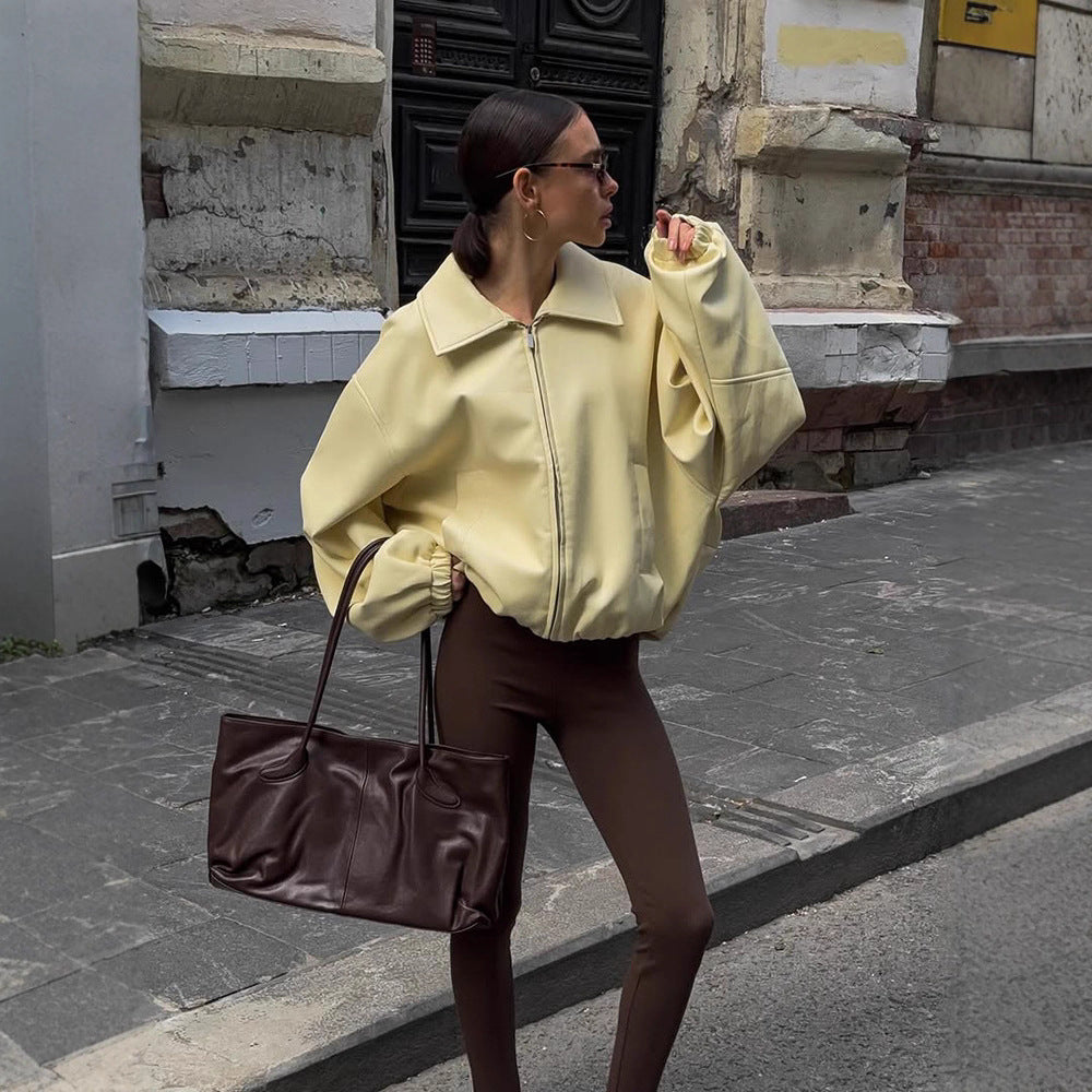 Damer Oversized Sweatjacka med modern ståkrage Eva Jonsson-Eva Jonsson