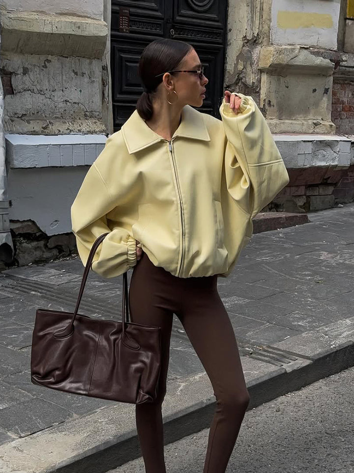 Damer Oversized Sweatjacka med modern ståkrage Eva Jonsson-Eva Jonsson
