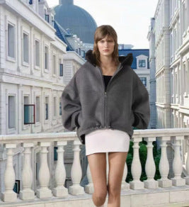 Damer Oversized Sweatjacka med voluminösa ärmar och bekväma fickor Mirla-Eva Jonsson