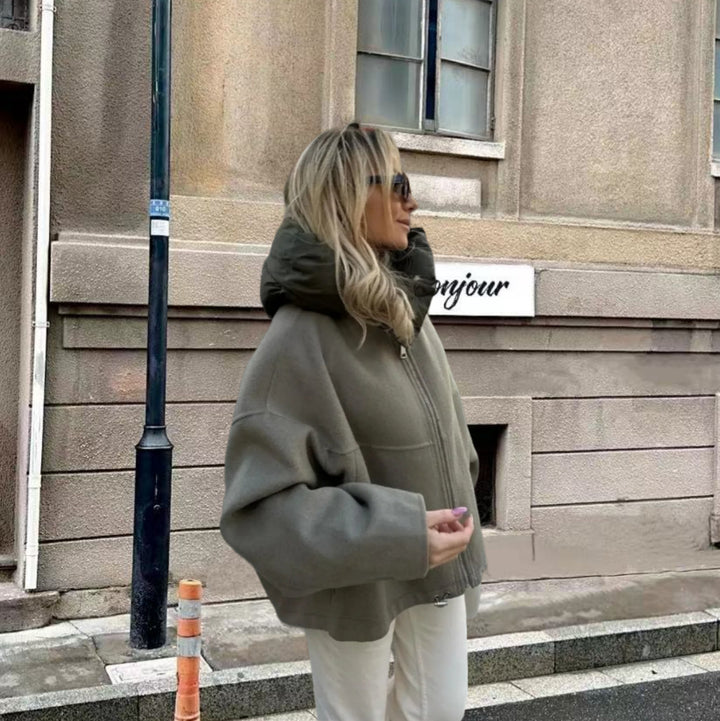 Damer Oversized Sweatjacka med voluminösa ärmar och bekväma fickor Mirla-Eva Jonsson