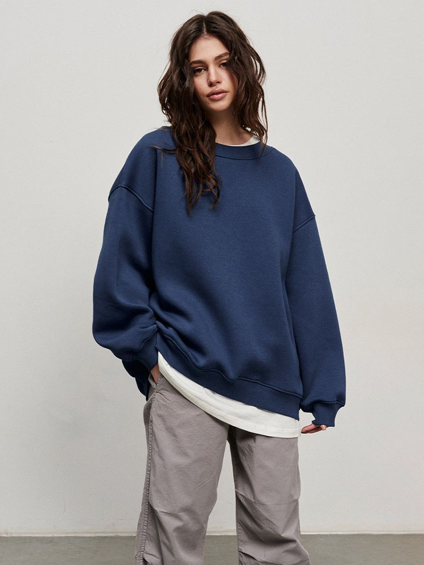 Damer Oversized Sweatshirt i avslappnad stil med överdimensionerade ärmar och elastiska manschetter Mirla-Eva Jonsson