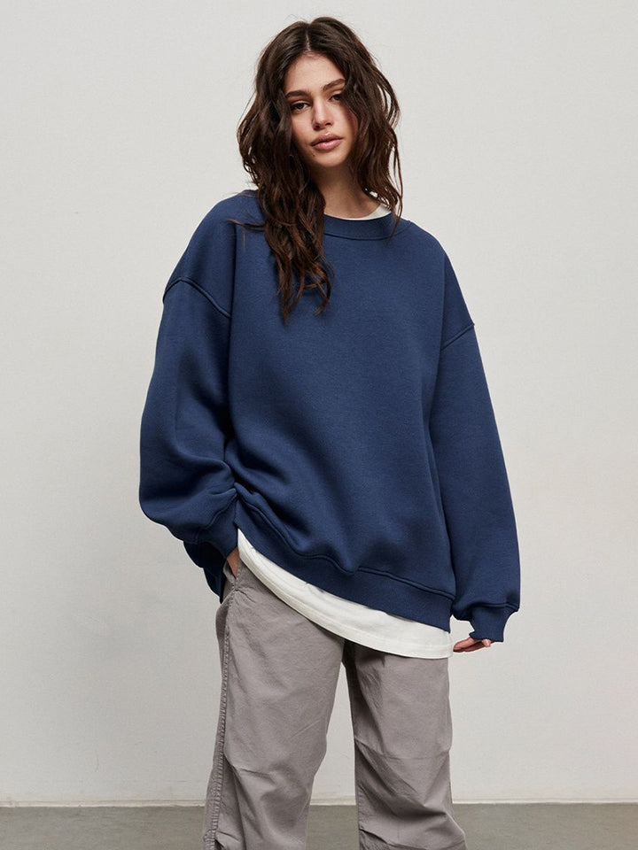 Damer Oversized Sweatshirt i avslappnad stil med överdimensionerade ärmar och elastiska manschetter Mirla-Eva Jonsson