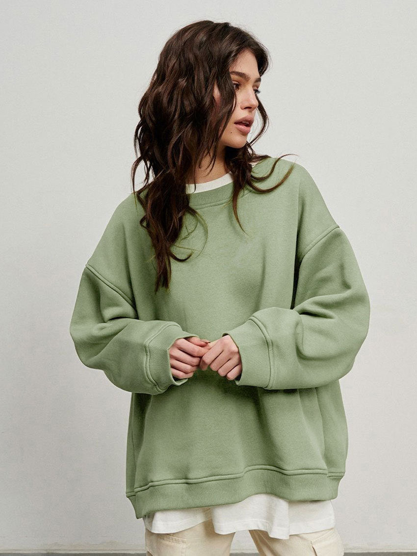 Damer Oversized Sweatshirt i avslappnad stil med överdimensionerade ärmar och elastiska manschetter Mirla-Eva Jonsson