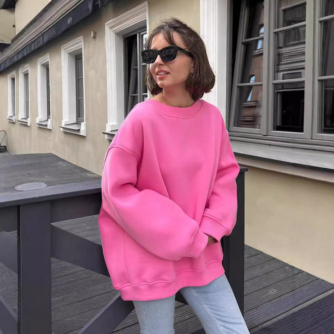 Damer Oversized Sweatshirt i avslappnad stil med överdimensionerade ärmar och elastiska manschetter Mirla-Eva Jonsson
