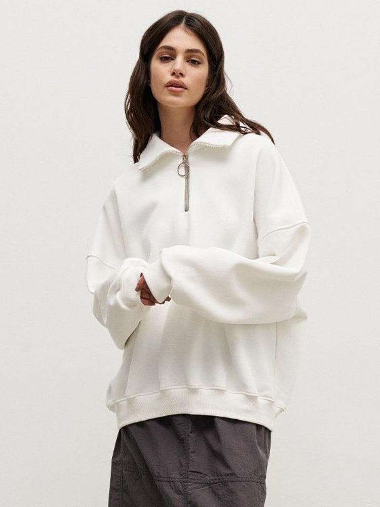 Damer Oversized Sweatshirt med Ståkrage Eva Jonsson-Eva Jonsson