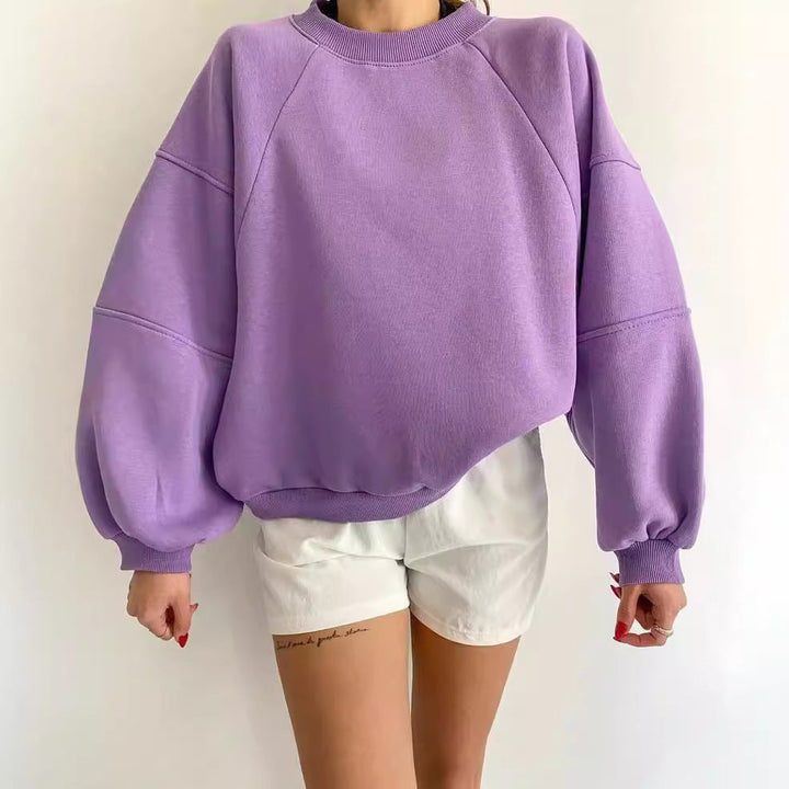 Damer Oversized Sweatshirt med Voluminösa Ärmar Mirla-Eva Jonsson