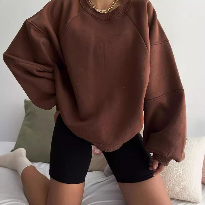 Damer Oversized Sweatshirt med Voluminösa Ärmar Mirla-Eva Jonsson