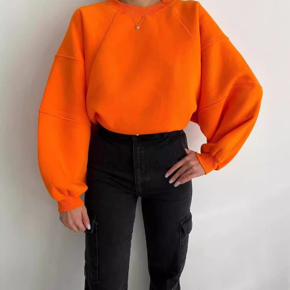 Damer Oversized Sweatshirt med Voluminösa Ärmar Mirla-Eva Jonsson
