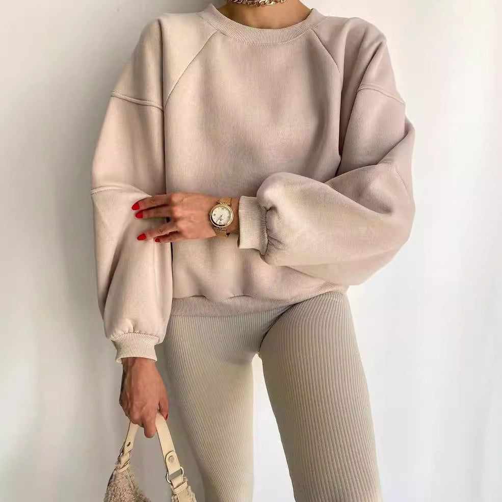 Damer Oversized Sweatshirt med Voluminösa Ärmar Mirla-Eva Jonsson