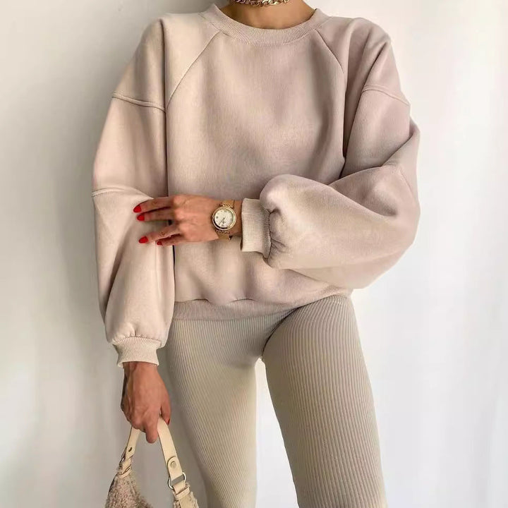 Damer Oversized Sweatshirt med Voluminösa Ärmar Mirla-Eva Jonsson