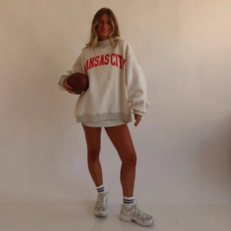 Damer Oversized Sweatshirt med björnmotiv Eva Jonsson-Eva Jonsson