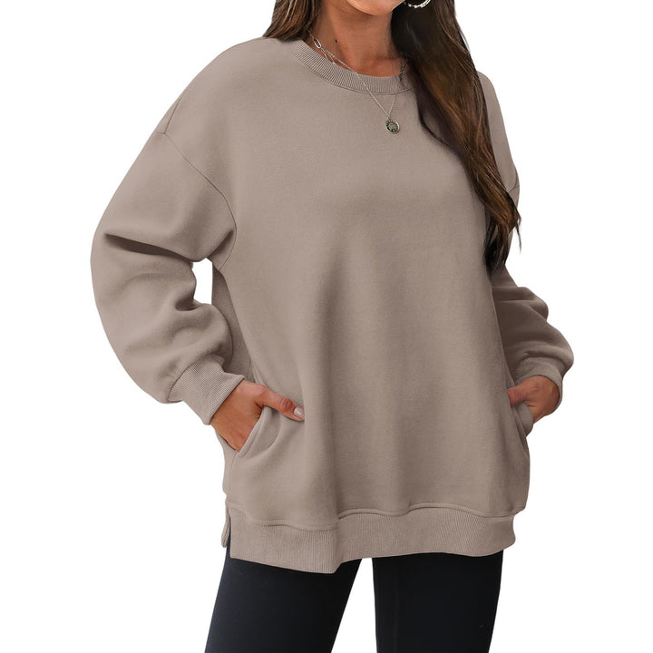 Damer Oversized Sweatshirt med kängurufickor och överhängande axlar Mirla-Eva Jonsson