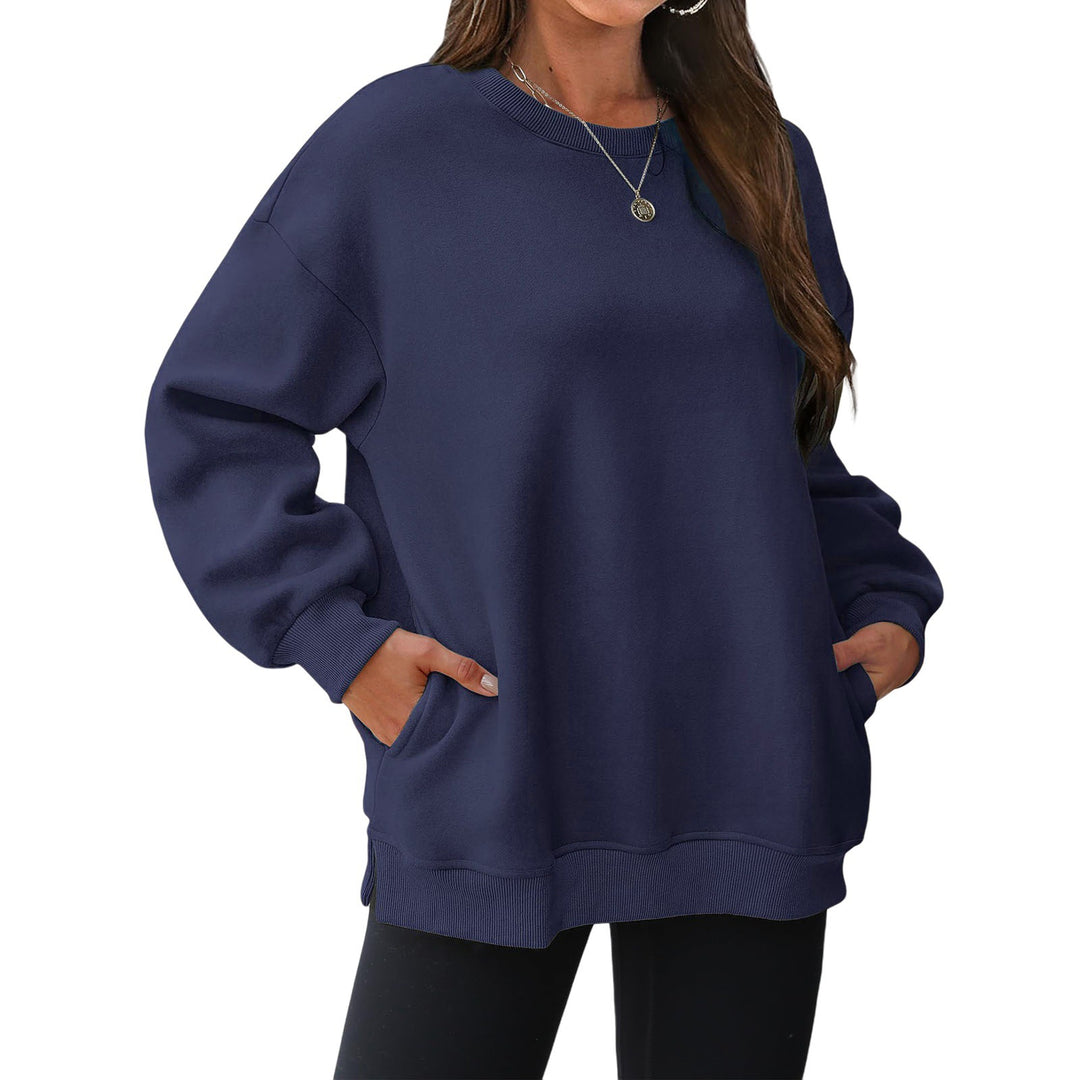 Damer Oversized Sweatshirt med kängurufickor och överhängande axlar Mirla-Eva Jonsson