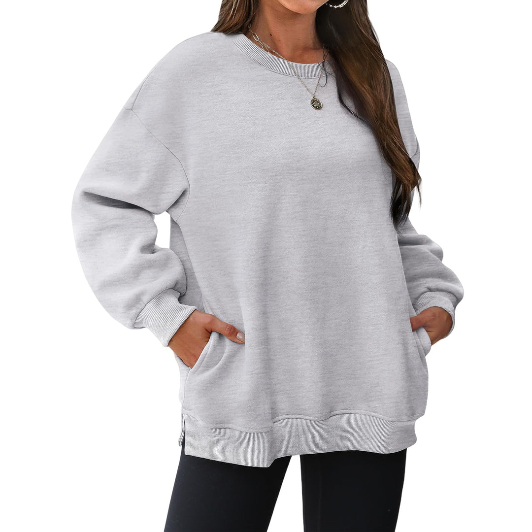Damer Oversized Sweatshirt med kängurufickor och överhängande axlar Mirla-Eva Jonsson