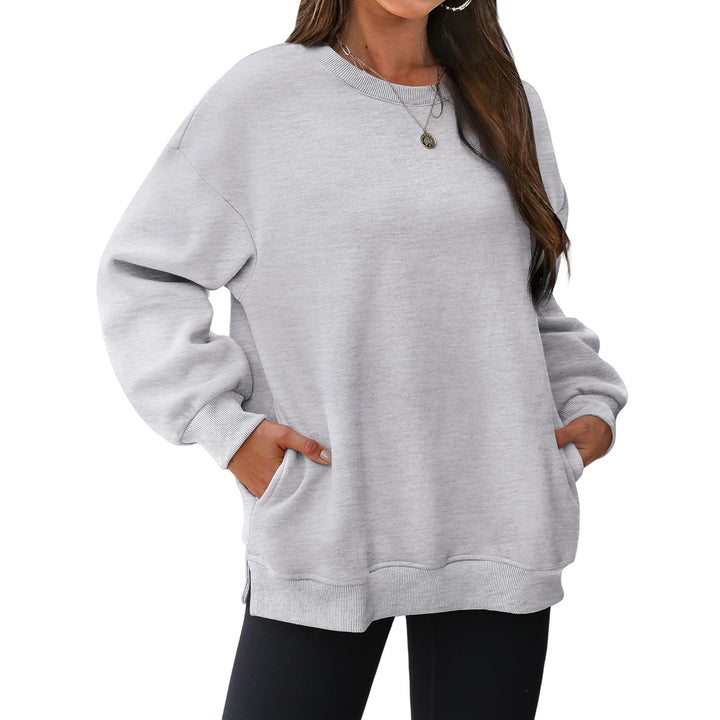 Damer Oversized Sweatshirt med kängurufickor och överhängande axlar Mirla-Eva Jonsson