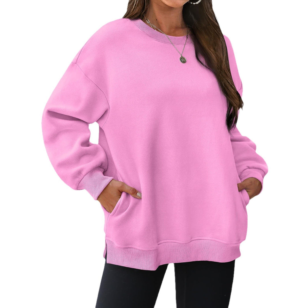Damer Oversized Sweatshirt med kängurufickor och överhängande axlar Mirla-Eva Jonsson