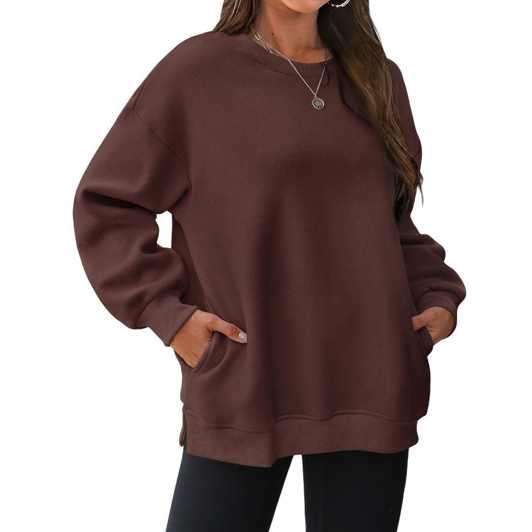 Damer Oversized Sweatshirt med kängurufickor och överhängande axlar Mirla-Eva Jonsson