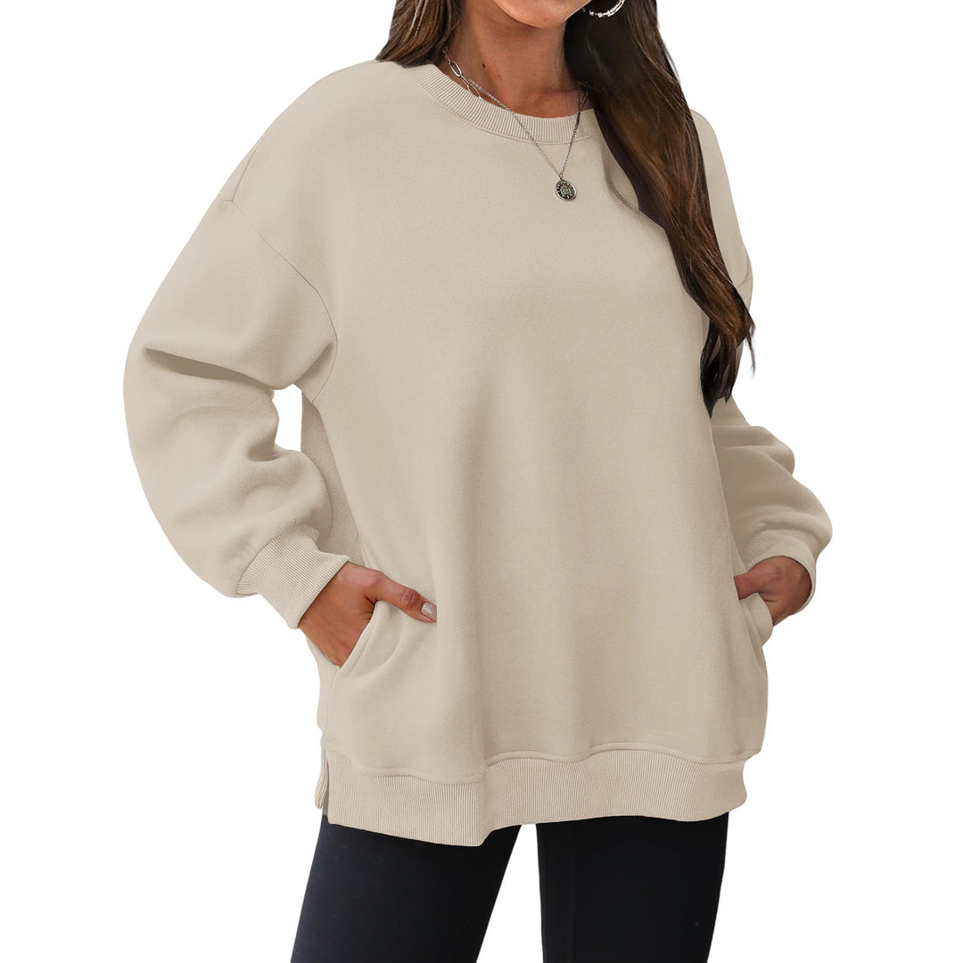 Damer Oversized Sweatshirt med kängurufickor och överhängande axlar Mirla-Eva Jonsson