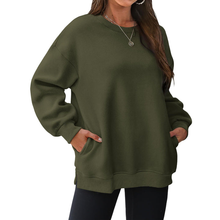 Damer Oversized Sweatshirt med kängurufickor och överhängande axlar Mirla-Eva Jonsson