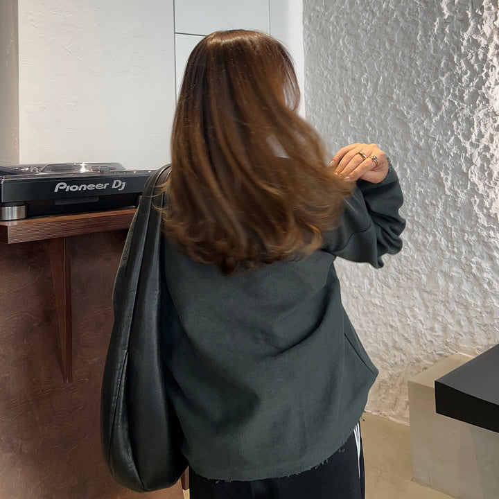 Damer Oversized Sweatshirt med kreativt tryck Mirla-Eva Jonsson