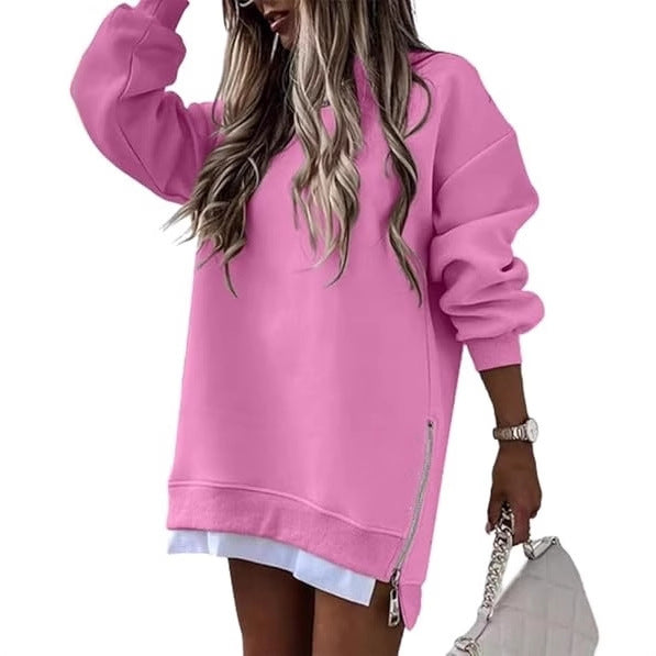 Damer Oversized Sweatshirt med sidodragkedja Mirla-Eva Jonsson