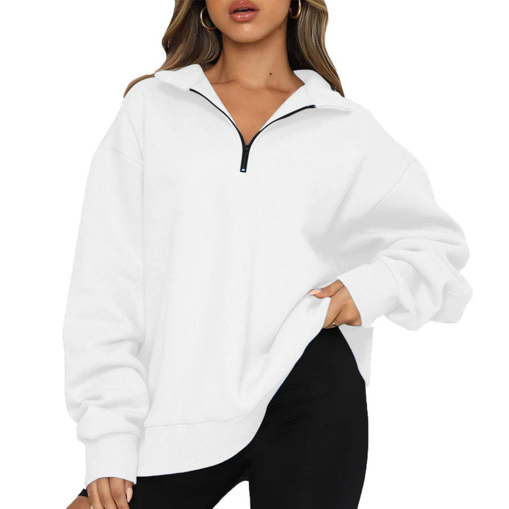 Damer Oversized Sweatshirt med ståkrage och dragkedja Mirla-Eva Jonsson