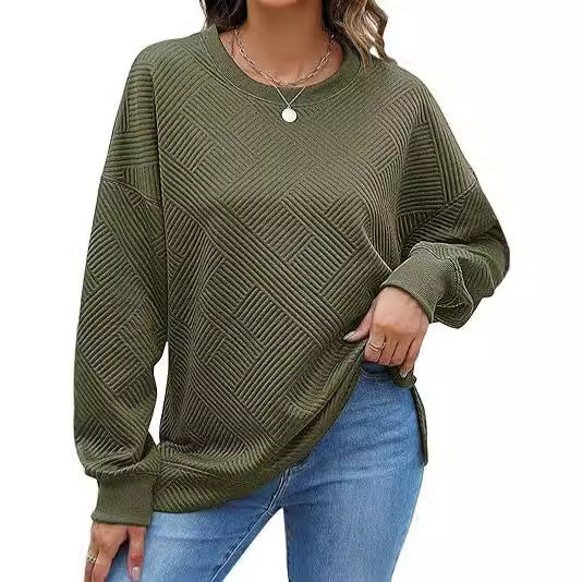 Damer Oversized Sweatshirt med strukturerad design Eva Jonsson-Eva Jonsson