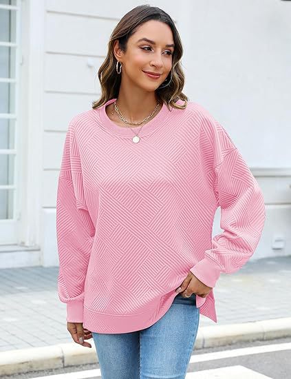 Damer Oversized Sweatshirt med strukturerad design Eva Jonsson-Eva Jonsson