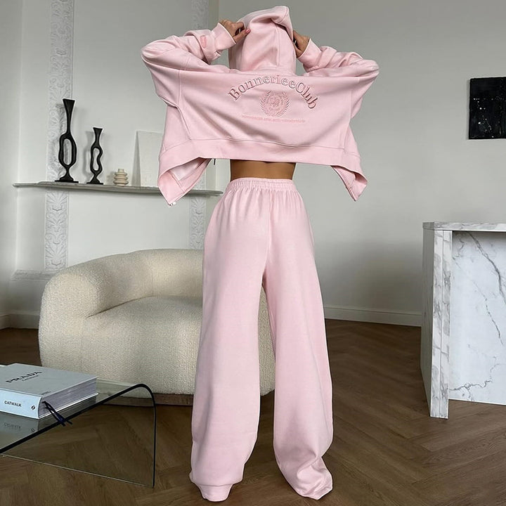 Damer Oversized Sweatshirt och Vida Byxa Set Mirla-Eva Jonsson