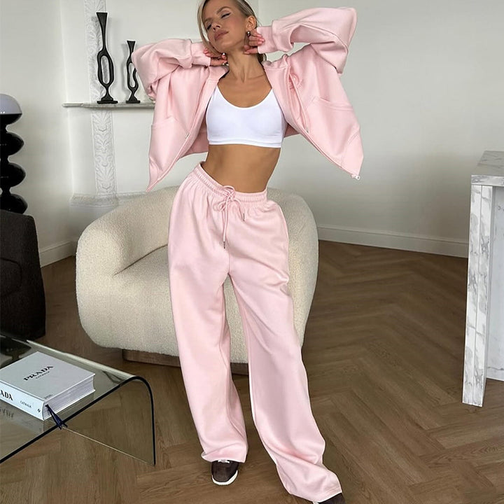 Damer Oversized Sweatshirt och Vida Byxa Set Mirla-Eva Jonsson