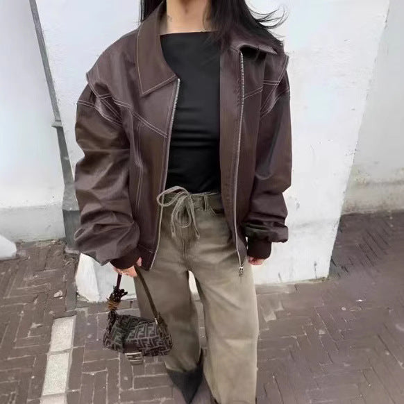 Damer Oversized Syntetläderjacka Mirla-Eva Jonsson
