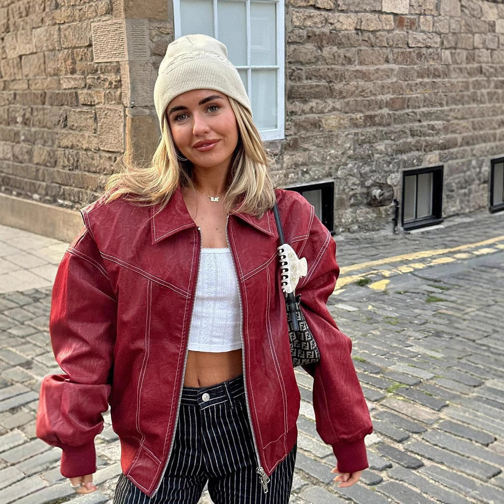 Damer Oversized Syntetläderjacka Mirla-Eva Jonsson