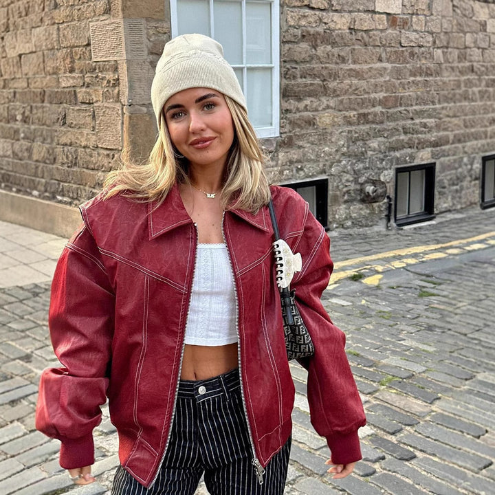 Damer Oversized Syntetläderjacka Mirla-Eva Jonsson