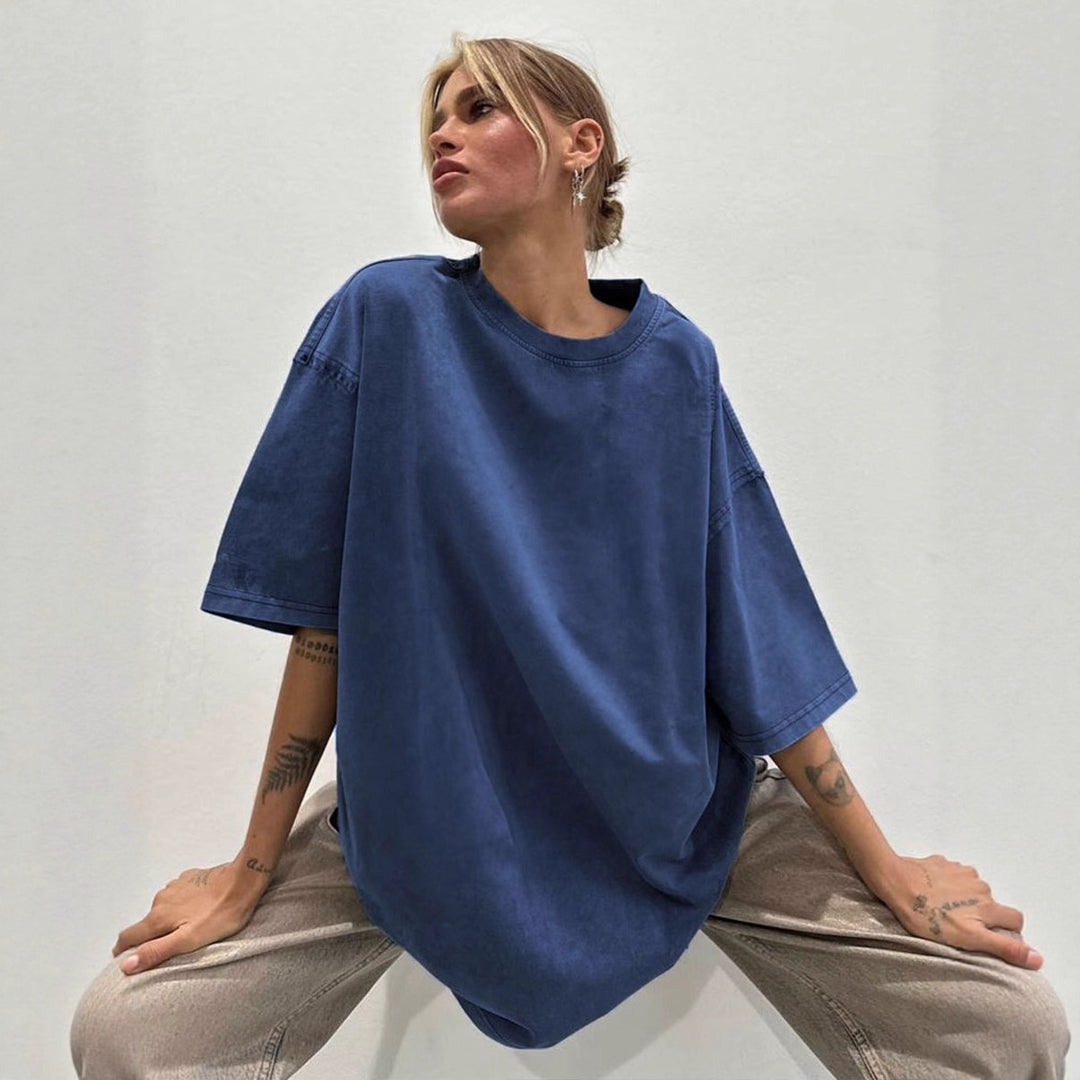 Damer Oversized T-shirt i högkvalitativ bomull Mirla-Eva Jonsson