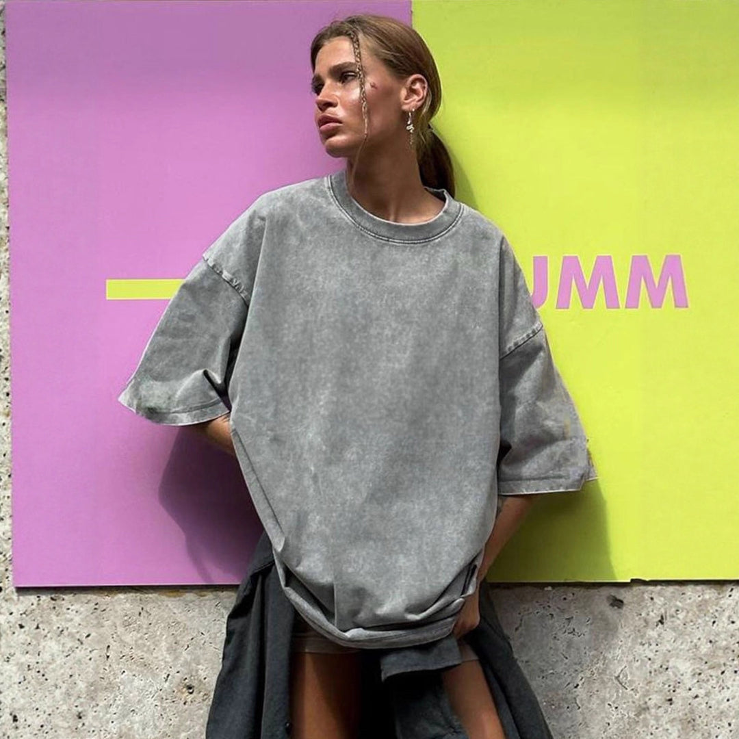 Damer Oversized T-shirt i högkvalitativ bomull Mirla-Eva Jonsson