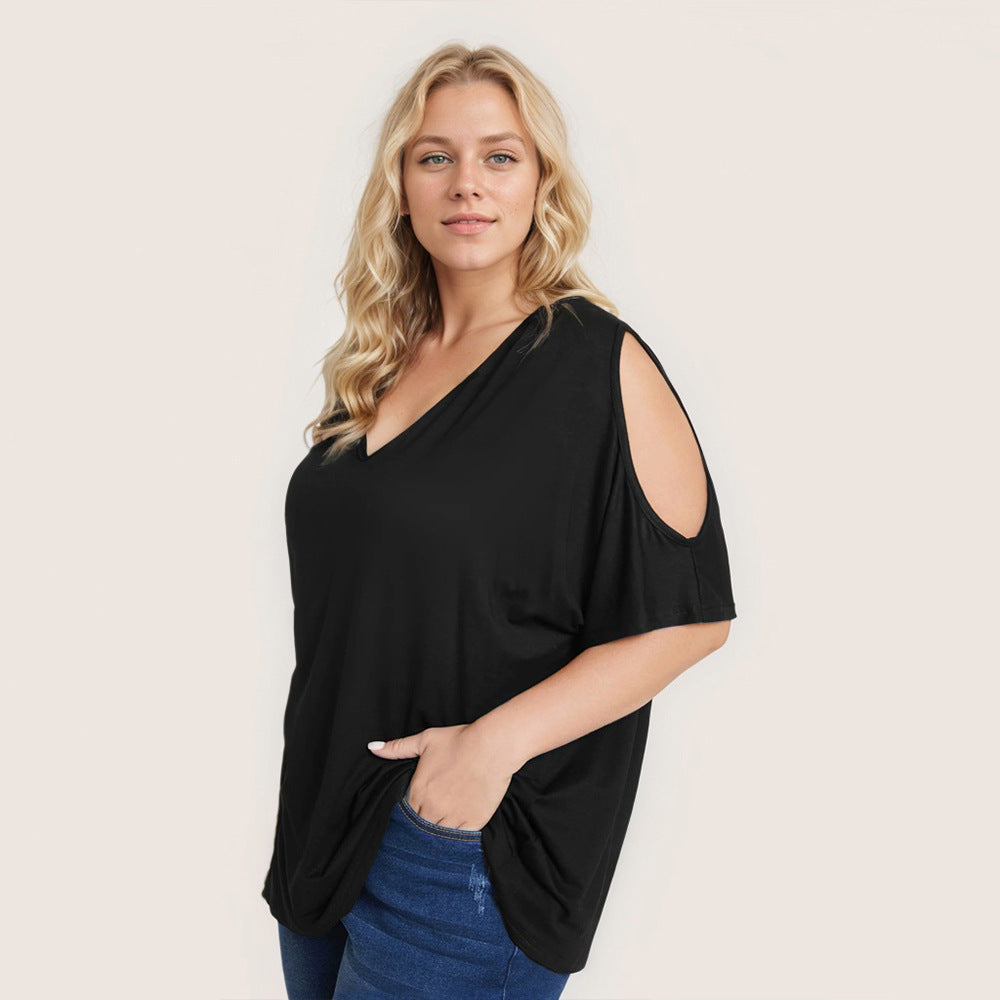 Damer Oversized T-shirt med axelöppningar Mirla-Eva Jonsson