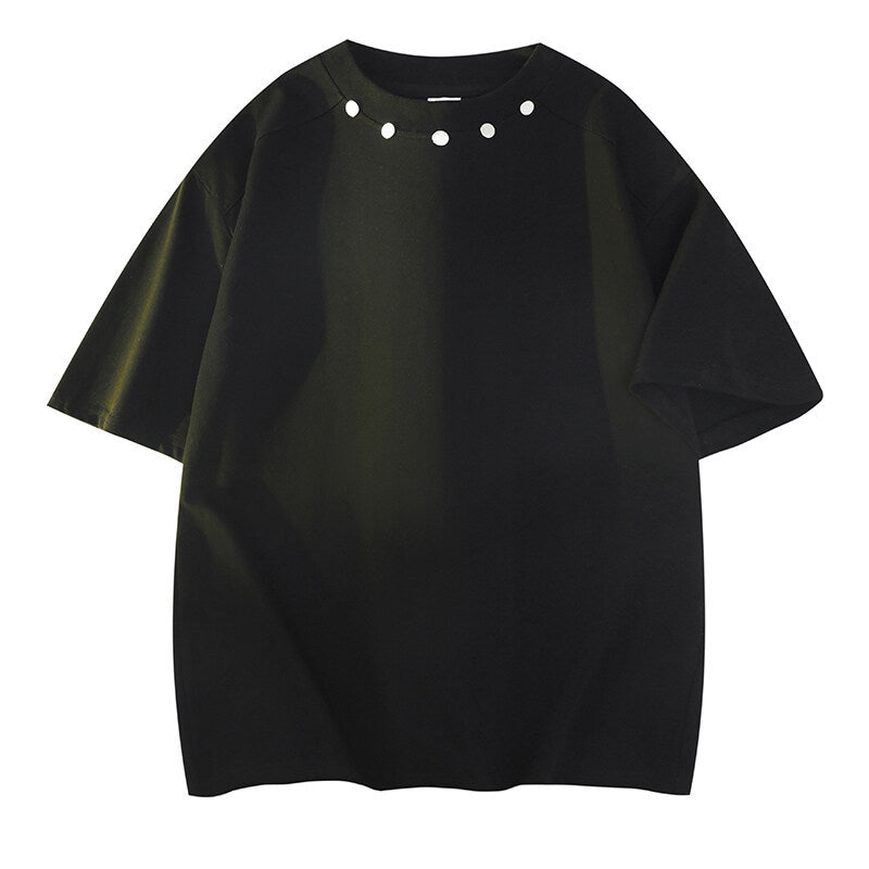Damer Oversized T-shirt med dekorativa metallaccenter Mirla-Eva Jonsson