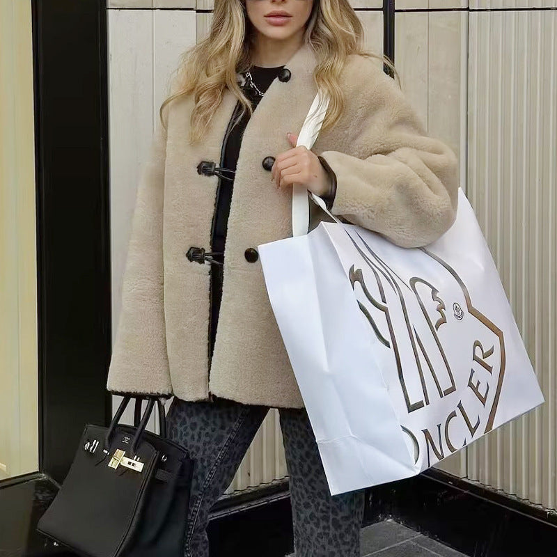 Damer Oversized Teddyjacka Mirla-Eva Jonsson
