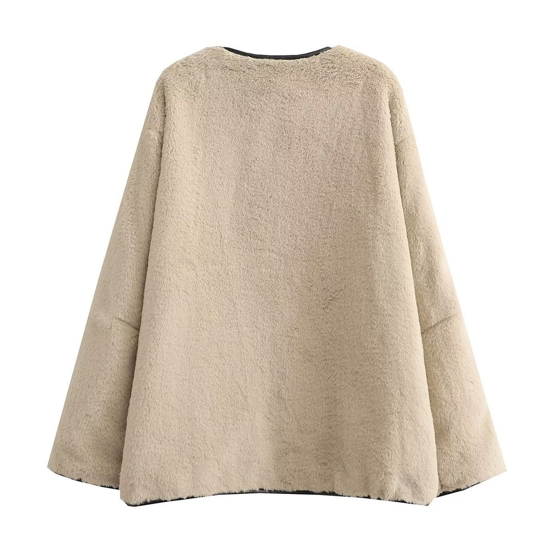 Damer Oversized Teddyjacka Mirla-Eva Jonsson
