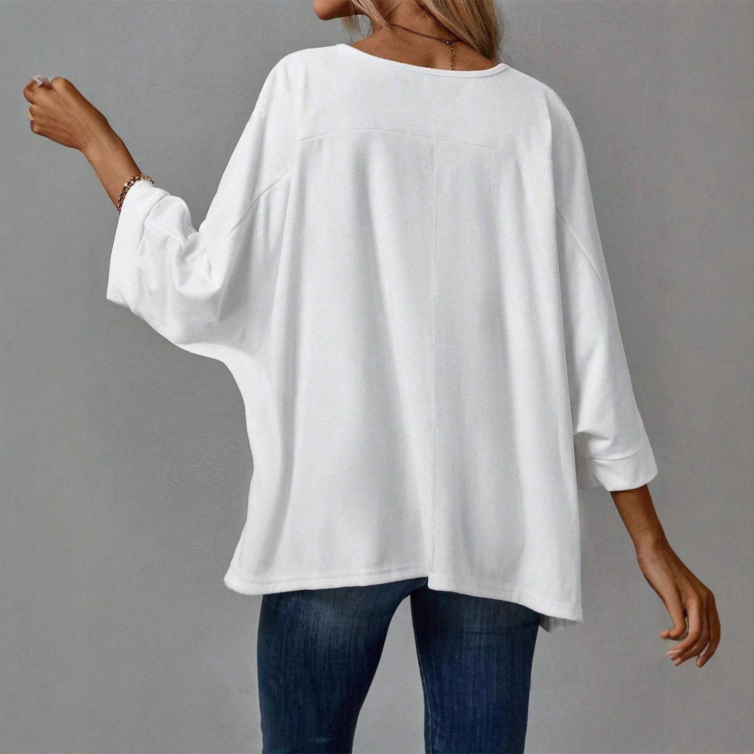 Damer Oversized Topp med avslappnad passform och raglanärmar Mirla-Eva Jonsson