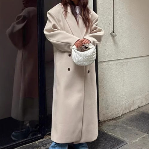Damer Oversized Trenchcoat med dubbel knapprad och klassisk revers Mirla-Eva Jonsson